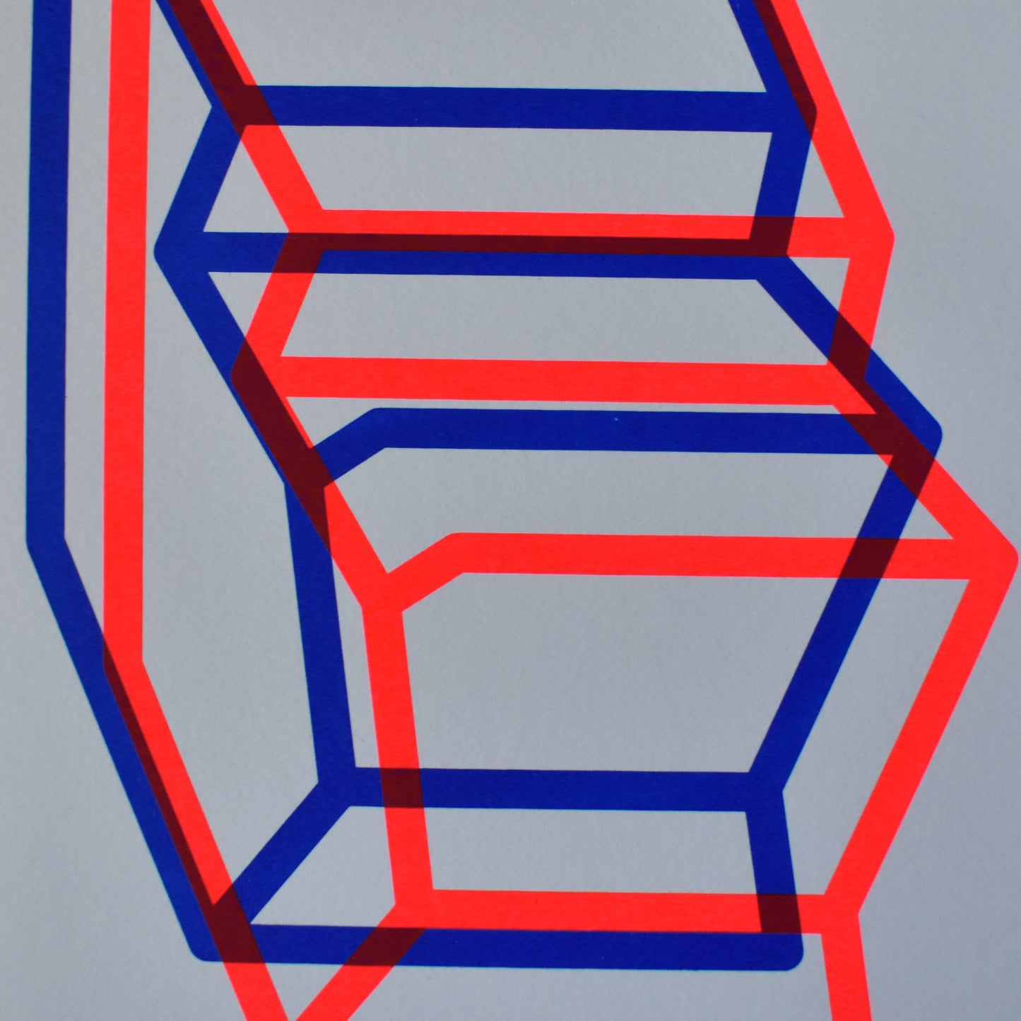 Polaroid Arcade Blue 1 and Fluor Red