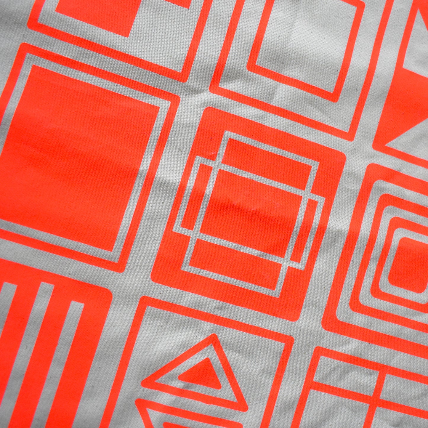 Tote bag Orange Square